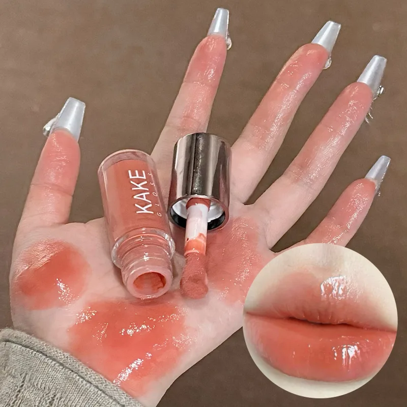 Καθρέφτης Liquid Lipstick Ενυδατικό Jelly Brown Water Light Lip Glaze Sexy Lip Gloss μακράς διαρκείας Nude Lip Tint Καλλυντικά Μακιγιάζ
