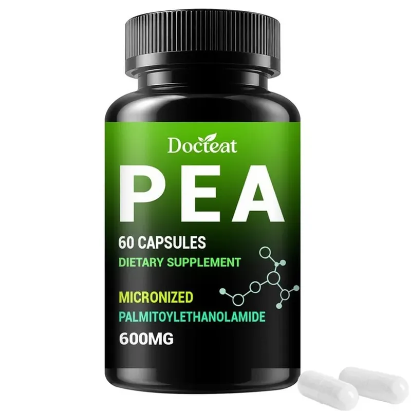 Docteat PEA 600 mg kapszula mikronizált palmitoil-etanolamid támogatja a vegyület egyensúlyának fenntartását, kényelmes és könnyű 60 kapszula
