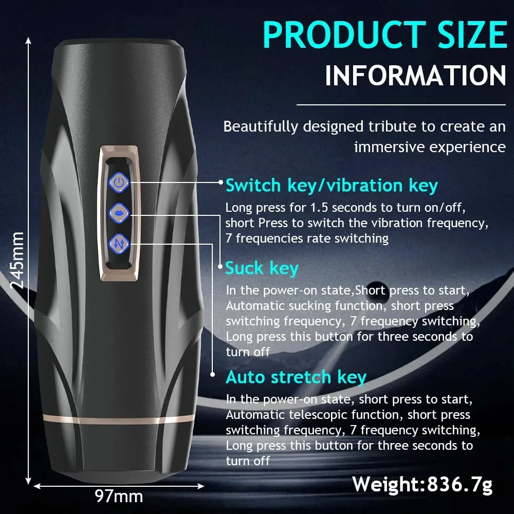 Automatic Male Masturbation Cup Telescopic Sucking vibrators Male Enlargement Penis Pump Pussy Adult Supplies Sex Toys 18+