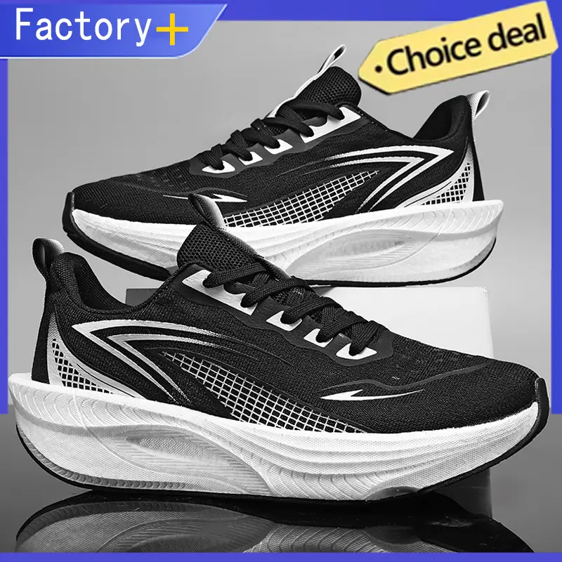 Lightweight Men's Running Sneakers Carbon Board Speciality Marathon Men Sports Breathable Walking Athletic Nonskid Sneakers Man — image 6
