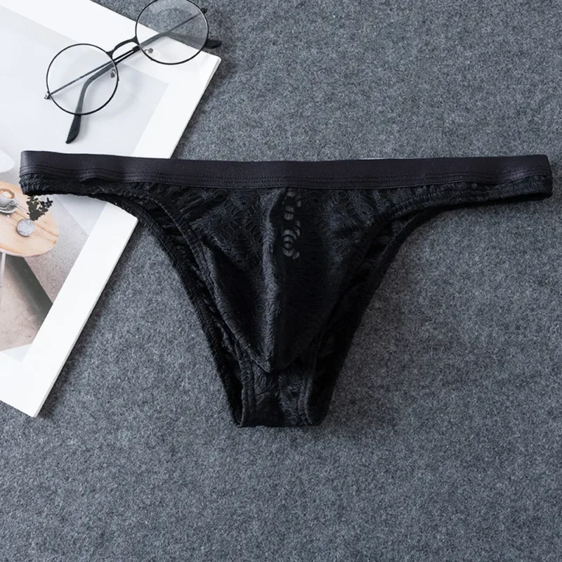Men Thongs Briefs Jacquard Sheer Men's Underwear Sexy Accessories Hot Low Rise Pouch Very Hot Lingerie Breathable Underpants 3256810404028463