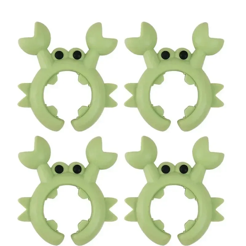 4/1PCS Silicone Spatula Rack Small Crab Anti Scalding Overflow Pot Clip Spoon Holder Clip Universal Shovel Rack Kitchen Gadget