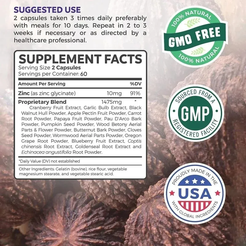 Intestinal Cleanse - Supports Cleansing Detoxification Liver Colon Cleansing Intestinal Health and Immune Enhancement