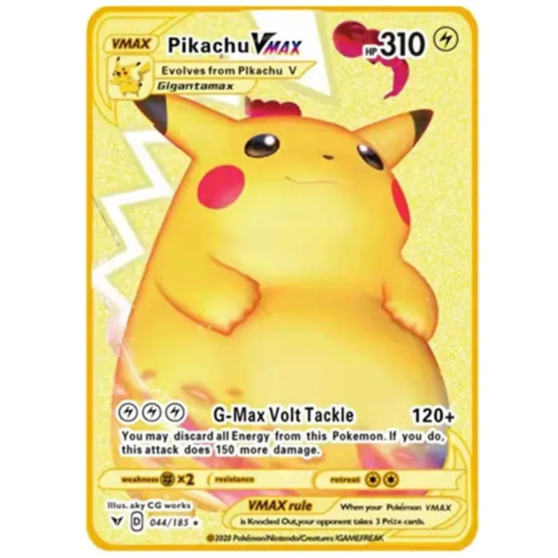 Αγγλική έκδοση Pokemon Metal Card Anime Figure Pikachu Charizard Mewtwo Battle Trading Game Collection Cards Model Toy Gifts — image 4