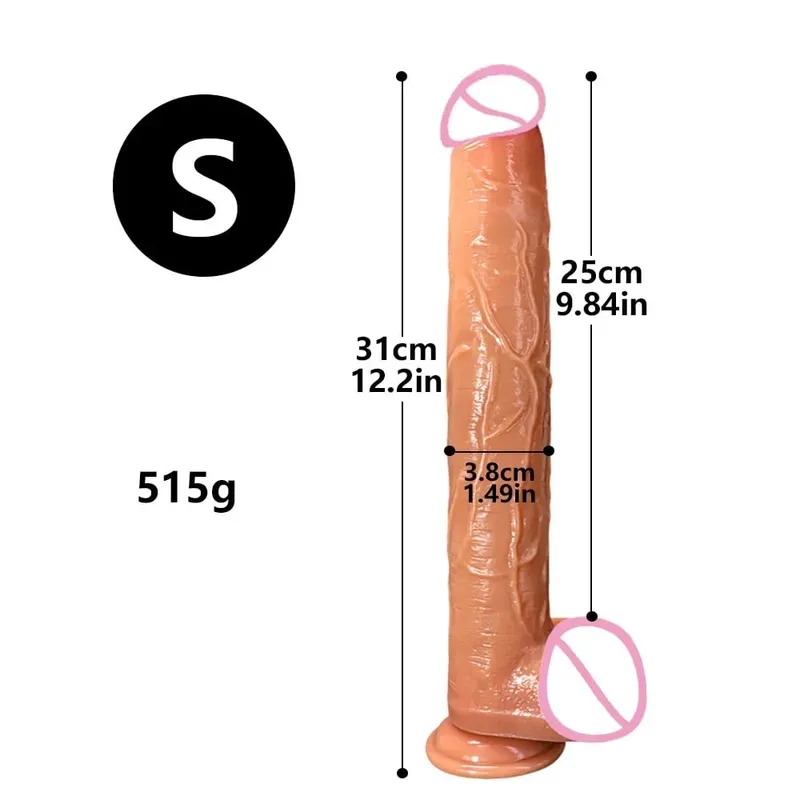 13.3in Super Long Penis Dildo Realistic Soft Dildo With Suction Cup Anal Sex Toys For Men Women Masturbator Huge Phallus