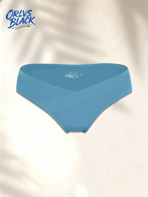 3PCS Cross Front Waist Design Mens Briefs Ultra Soft Breathable Stretch Slim Fit Daily Fashion Underpants AD330