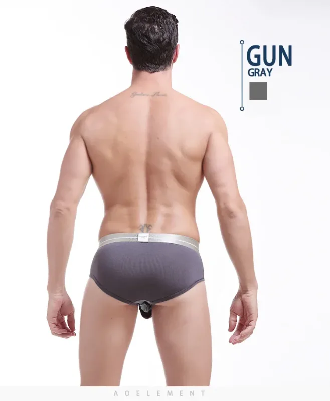 Modal capsule lift U convex men's underwear bullet separate ice silk capsule pouch briefs