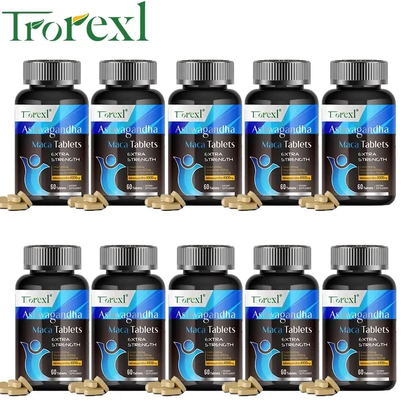Ashwagandha & Maca Root Male Enhancing Supplement Max Strength Boost High Stamina Vitality for Men