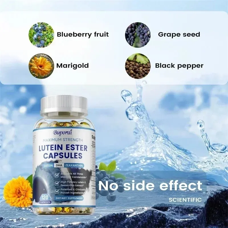 Lutein Ester Capsules - Relieve Blurred Vision and Dry Eyes Reduce Eye Fatigue for Vision & Eyes Health