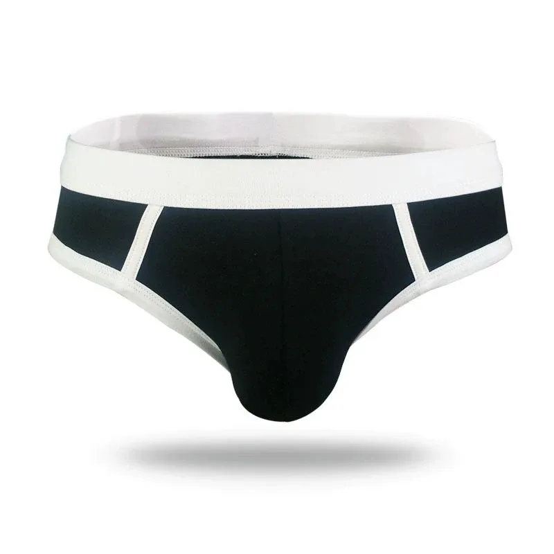 4PCS Men Cottn Briefs Underwear Simple Breathable Low Waist Lingerie Underpants Male Homewear Trunks Calzoncillos