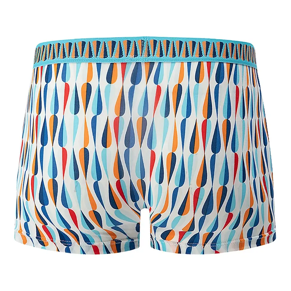 4/5 peça masculino colorido estampado moda casual boxer shorts solto e confortável roupa interior de grandes dimensões shorts de cintura elástica