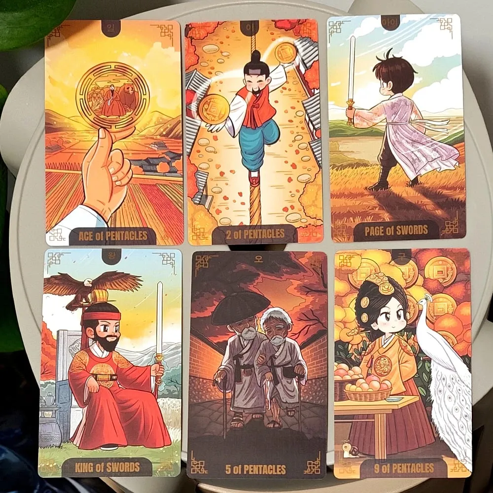 Διαχρονικό στο The Autumn Chibi Tarot Deck for Collectors in Rigid Box 12*7cm Korenji Tarot 78 Cute Korean Style Hanbok Cards