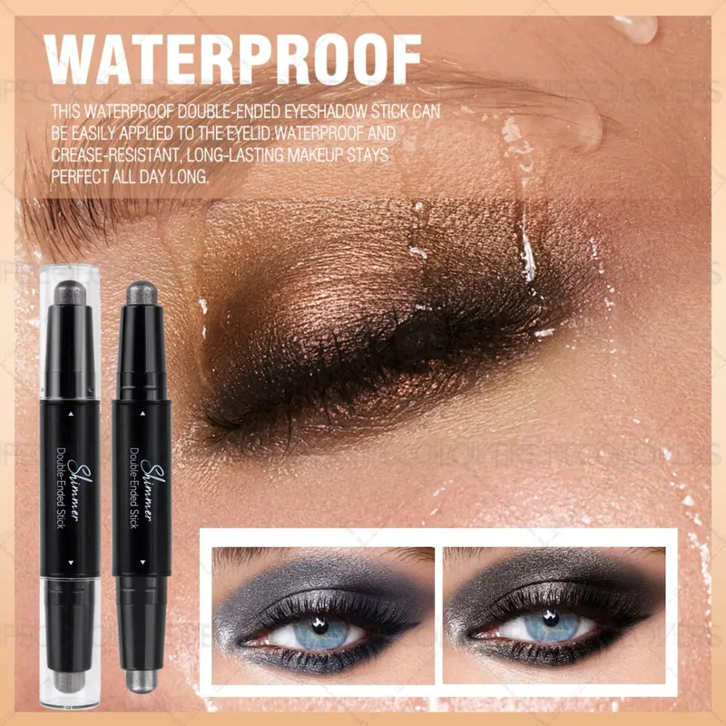 3 ΤΕΜ/ΣΕΤ ματ κραγιόν+μαύρο eyeliner+γυαλιστερό στυλό για σκιές ματιών που ταιριάζουν για να δημιουργήσετε ένα μακιγιάζ μαύρο πανκ τέλειο για αποκριές/πάρτι — image 4