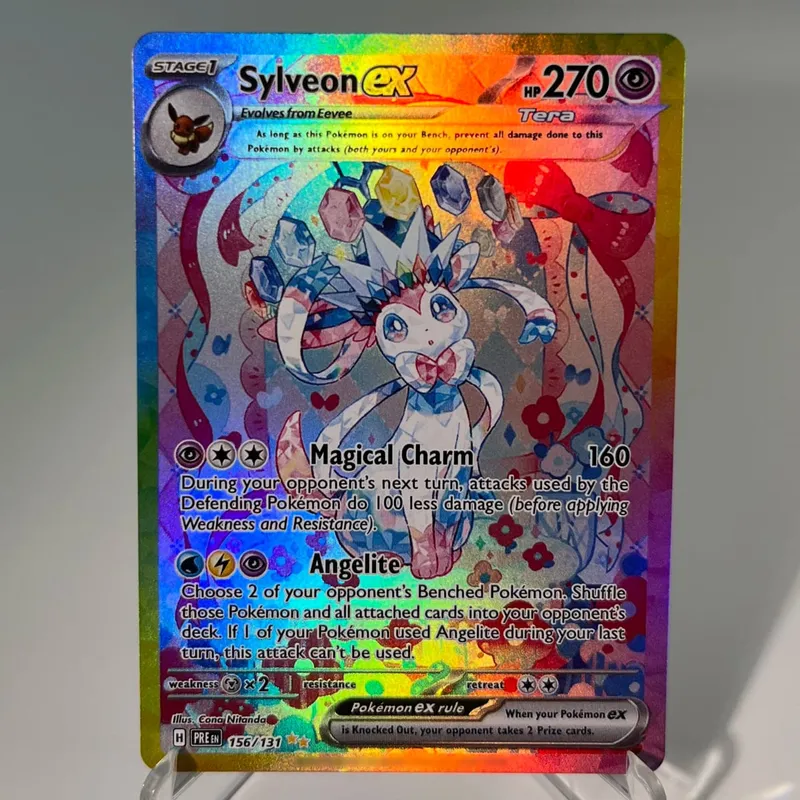 Prismatic Evolutions PKM Cards PTCG5-A GX Rainbow Umbreon Sylveon Leafeon ex Rare Collection Battle Toys Δώρα για χόμπι — image 19
