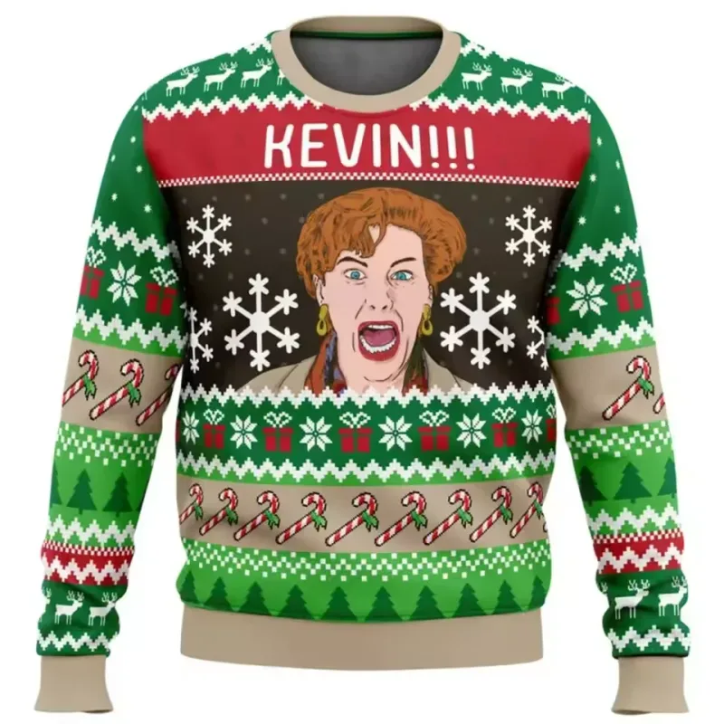 Home Alone คริสต์มาสน่าเกลียดเสื้อกันหนาวผู้ชายผู้หญิงเสื้อกันหนาวขายร้อนรอบคอแขนยาวคริสต์มาสเสื้อผ้า 3D ตลกพิมพ์