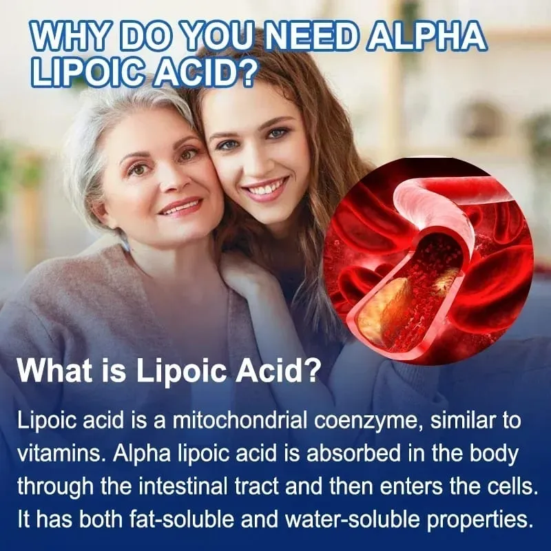R-Lipoic Acid - תכונות נוגדות חמצון עוצמתיות מסייעות לשמור על אנרגיה בתאים ובריאות העור בריאות הלב וכלי הדם