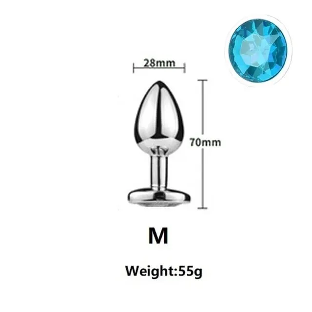 Small Size Metal Anal Beads Butt Plug Mini Rainbow Rose gold Butt Plug Crystal Jewelry Trainer Anal Dildo Masturbation Sex Toy — image 33
