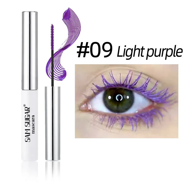 Colorful Slender Mascara Waterproof Fast Drying Curling Eyelashes Multicolor Lashes Makeup Long Lasting Blue Green Cosmetics