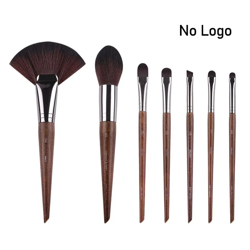 Natuurlijk hout Oogmake-up kwasten hele set Pro Crease Oogschaduw Make-up kit smudge highlighter wenkbrauw Lip wimperborstel praktisch