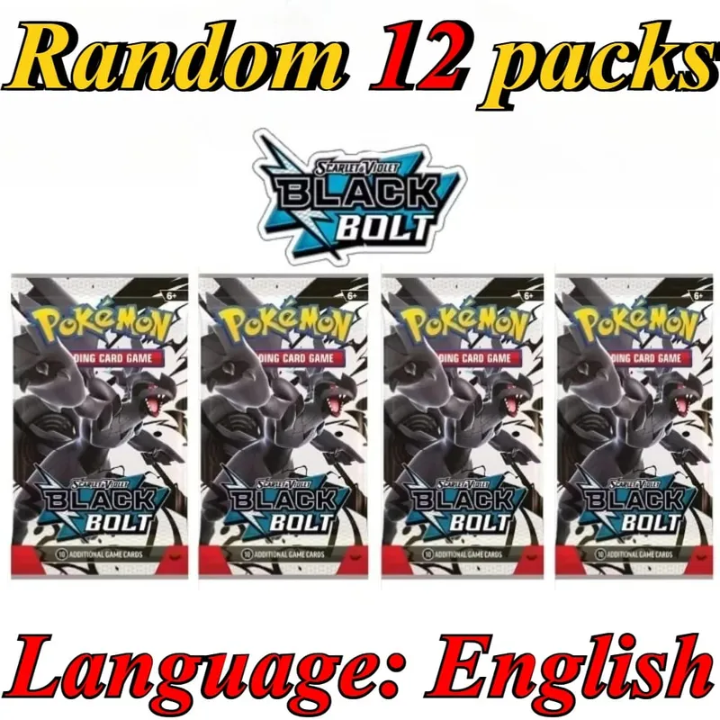 10 πακέτα καρτών Pokémon Bright Stars 151 Prismatic Evolutions PALDEAN FATES English Reinforcement Battle Δώρο κάρτα συναλλαγής