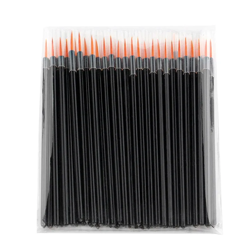 New 50/100 Pcs Eyeliner Brush Eye Shadow Applicator Fine Point Eye Liner Pens Brushes Eyelash Extension Cosmetic Wands