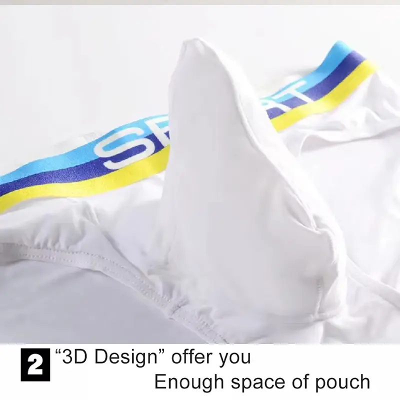 Men's Elephant Nose U Convex Briefs Breathable Mesh Silk Summer Underwear with Pouch — image 6