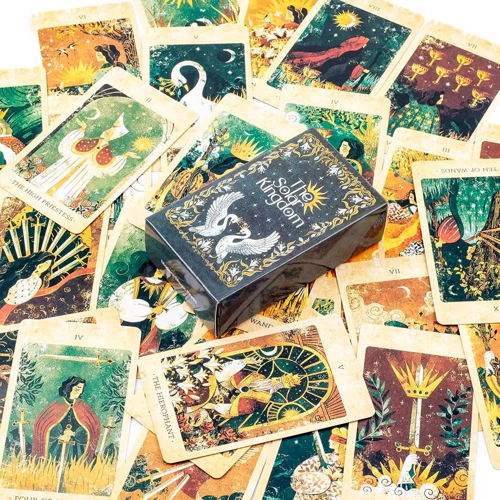 The Solar Kingdom Tarot Deck 78 Card Oracle Set English Visions Divination Edition Deck Επιτραπέζια παιχνίδια 10,4x6,1cm — image 6