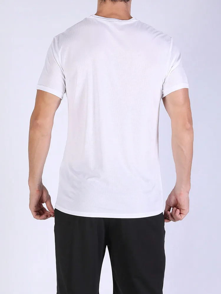 5PCS Men's Solid Color Ultralight Quick Dry Sport T-Shirt Breathable Lightweight Top For Fitness Training Workout Running Gym