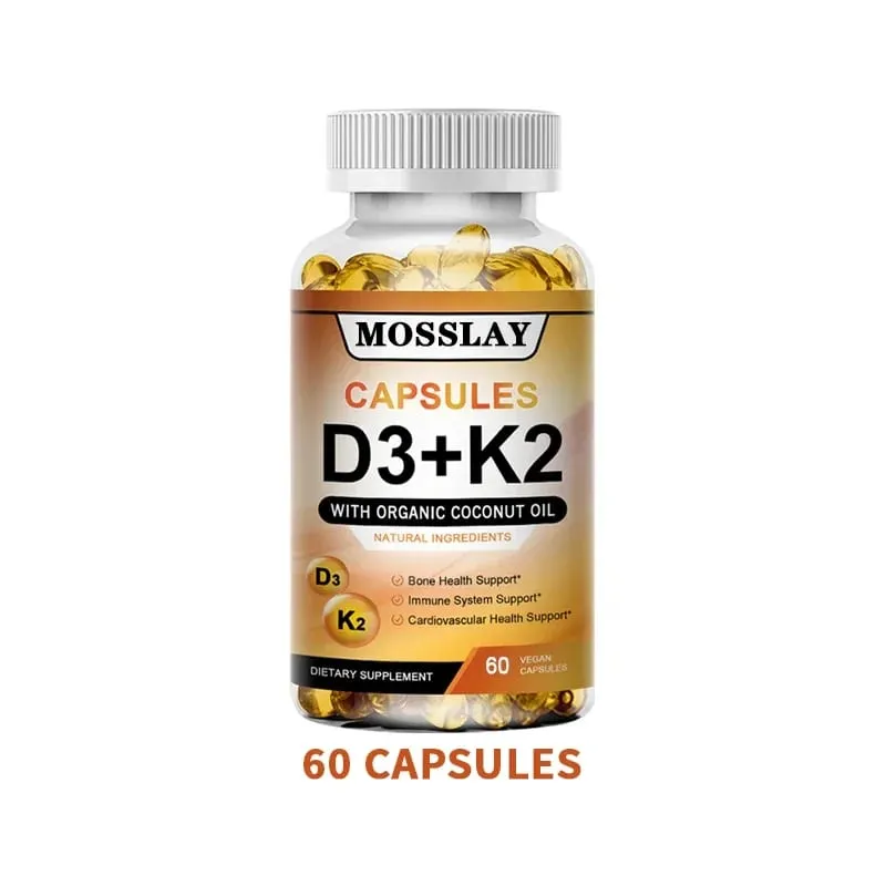 Vitamin K2 and D3 Supplement Premium Formula (30/60/120 Capsules)