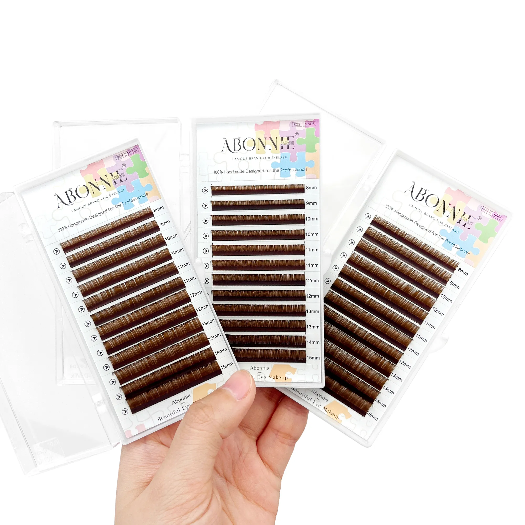 Abonnie LC LB Brown Lashes Dark Brown Classic Extensions Eyelash Lashes Foxy Eye