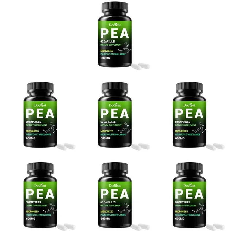 Docteat PEA 600 mg kapszula mikronizált palmitoil-etanolamid támogatja a vegyület egyensúlyának fenntartását, kényelmes és könnyű 60 kapszula — image 10