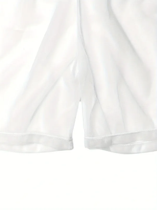 1Pc Sexy Sheer Mesh Men Underwear Fashionable Soft Transparent Home Loose Fit Boxing Pants Sleep Shorts Sleepwear Pajama Pants — image 8