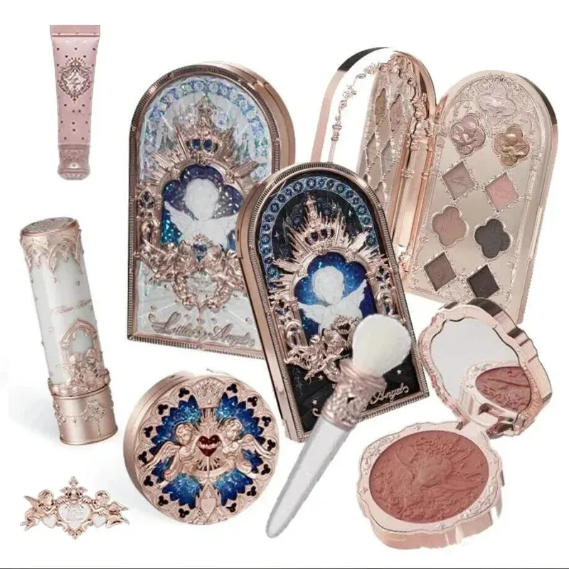 Flower Knows Little Angel Collection קופסת מתנה צללית סומק קרם שפתון מט ערכה מלאה הכל