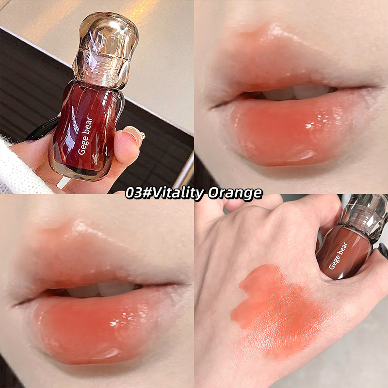 Gege Bear Crystal Gloss Lip Tint — Autumn/Winter Hydrating Formula Mirror-Gloss Finish Youthful Plumping Effect — image 9