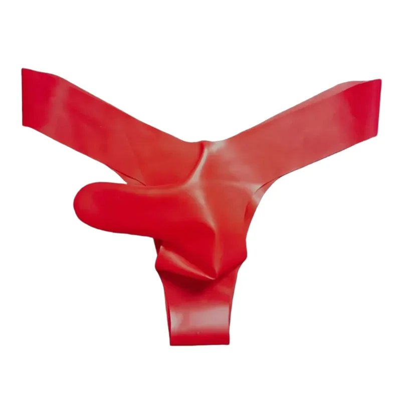 Mens Latex Foam Soft G-strings Sexy Lingerie Underwear Rubber Elephant Nose Pouch Thongs Man Sheer Exotic Panties
