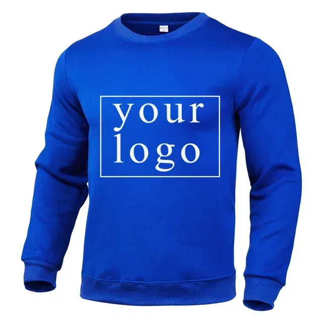 Votre propre conception Logo/image de marque personnalisé partout hommes femmes bricolage col rond à manches longues pull à capuche mode nouveau