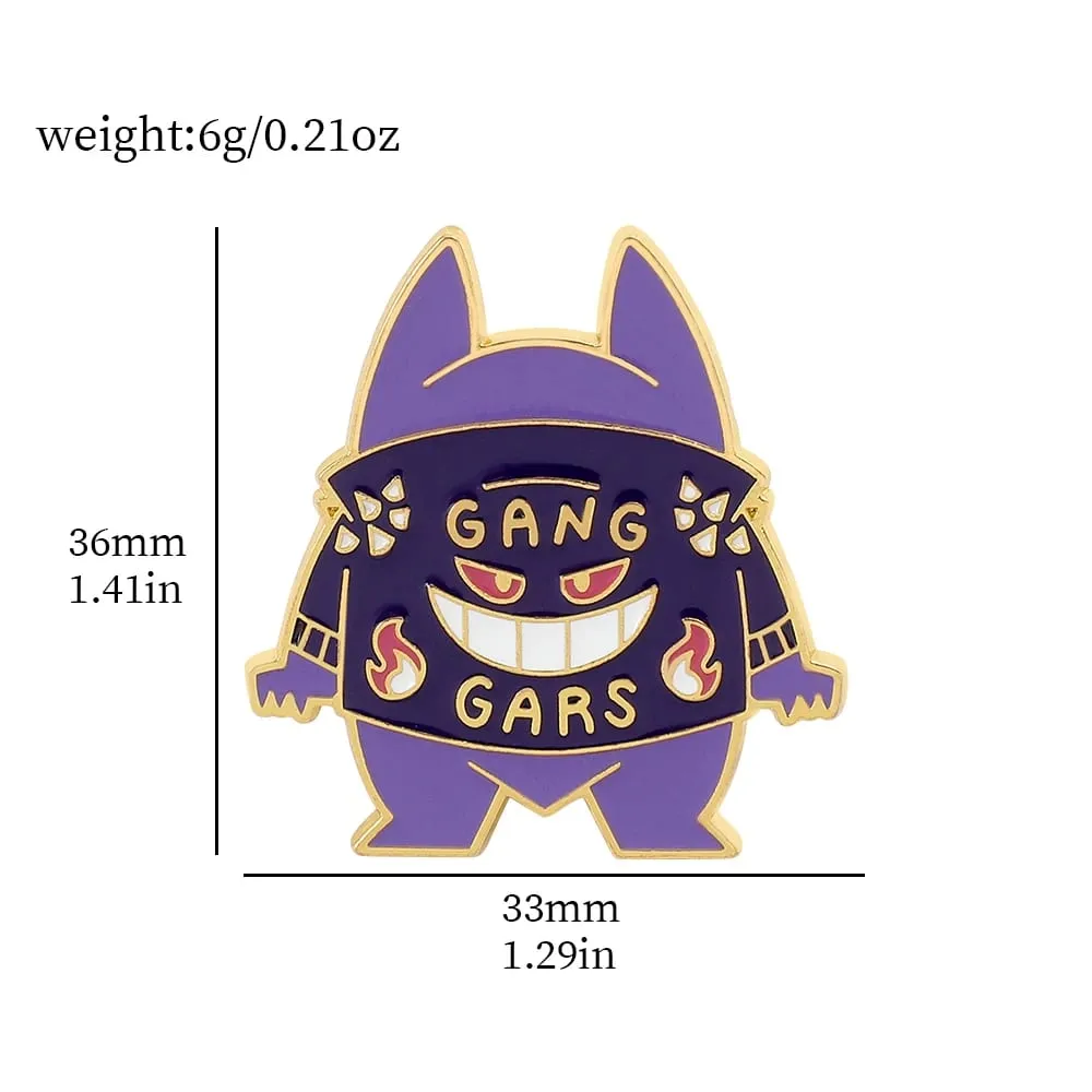 Gengar Rajzfilm brossok Anime Zománcos hajtókátűk hátizsákhoz Kiegészítők Rajongók Gyűjtemény Bross Ajándékok