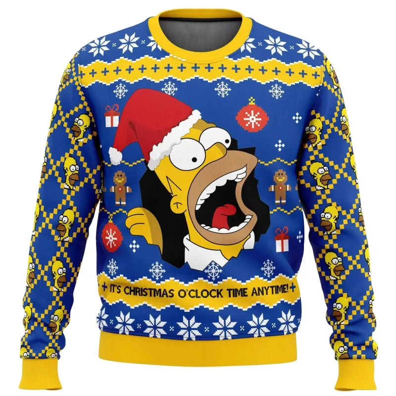 outono e inverno de volta ao futures suéteres feios de Natal, camisas de anime de desenho animato per homens e mulheres, roupas