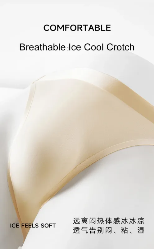 Seamless Quick Drying Men Briefs Underwear Solid Color Ice Silk Light AndThin Underpants Sexy Breathable 3D Pouch Panties Undies — image 13