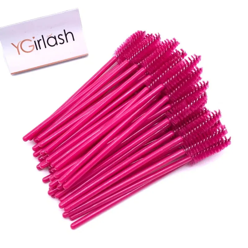 YGirlash 50Pcs Lash Swans Crystal Eyelash Applicator Μίας χρήσης Διαμαντένια λαβή Nylon Mascara Wands Brush Cosmetic Tools — image 18