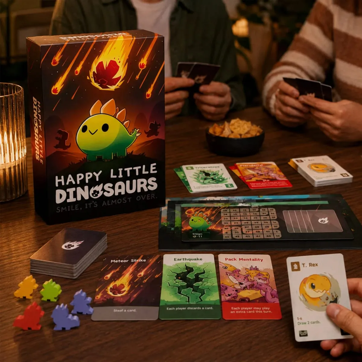 Happy Little Dinosaurs Χαριτωμένο επιτραπέζιο παιχνίδι στρατηγικής επιβίωσης Διασκεδαστικό παιχνίδι περιπέτειας Οικογενειακό πάρτι Παιδιά Ενήλικες Δώρο Αγγλική Έκδοση — image 6