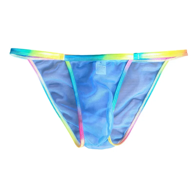 1pc Men Sexy Sheer Briefs Ultra Thin See Through Underwear Low Rise U Convex Pouch Mesh Breathable Panties Clubwear