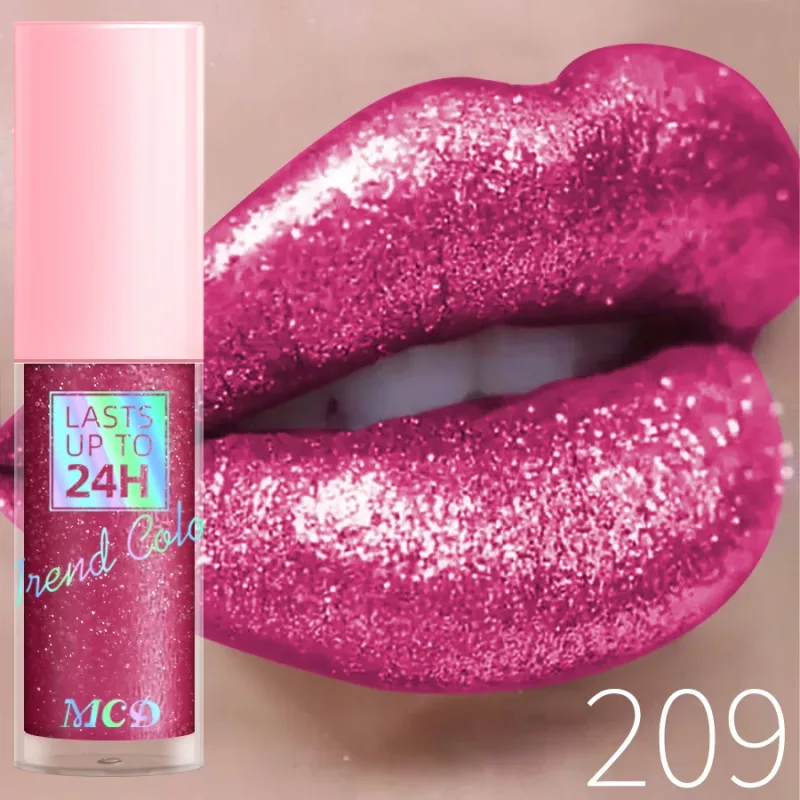 18 Colors Diamonds Glitter Lip Gloss Long Lasting Waterproof Liquid Lipstick Pearl Shining Lip Color Sparking Lip Makeup Women — image 21