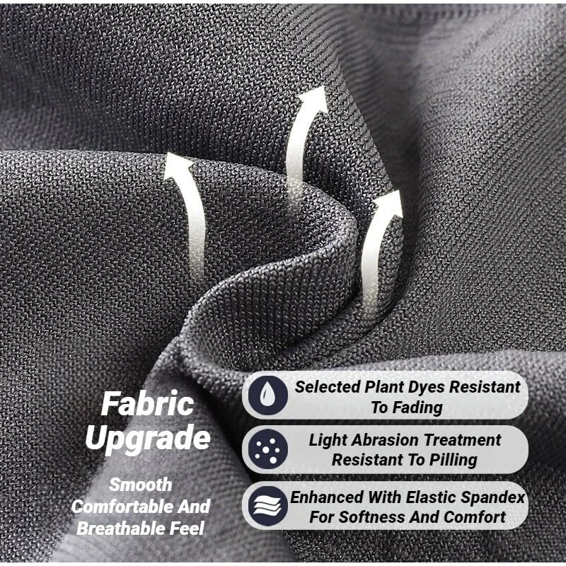 5Pcs Men's Plain Color Boxer Briefs Breathable High Elastic Cotton Underwear Soft Comfortable Underpants for Daily Gym Sports