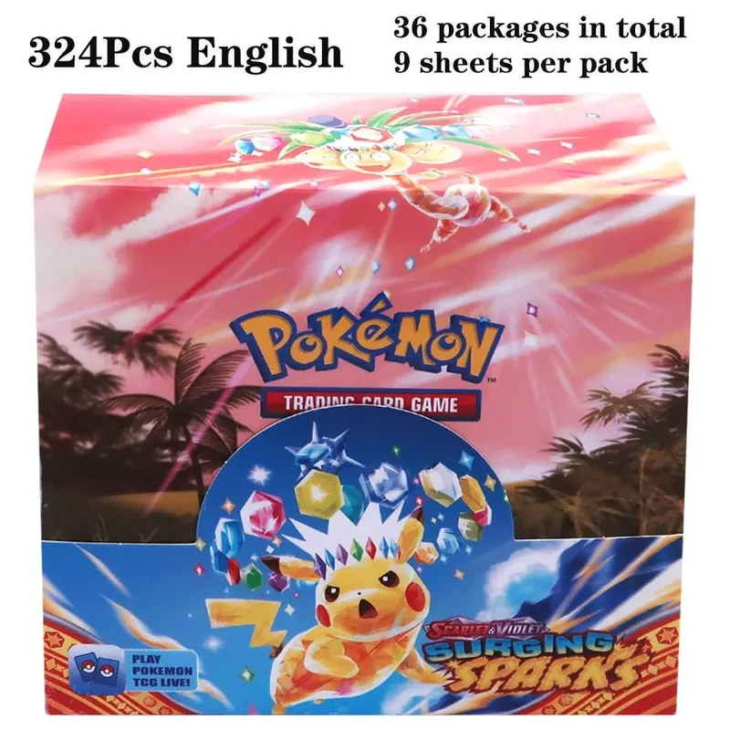 324Pcs Pokemon TCG: Sword & Shield Tempest Bonds Booster Box Trading Card Game Pokemon Kids Toys Επιτραπέζιο παιχνίδι — image 16