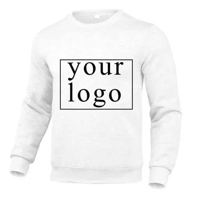Votre propre conception Logo/image de marque personnalisé partout hommes femmes bricolage col rond à manches longues pull à capuche mode nouveau