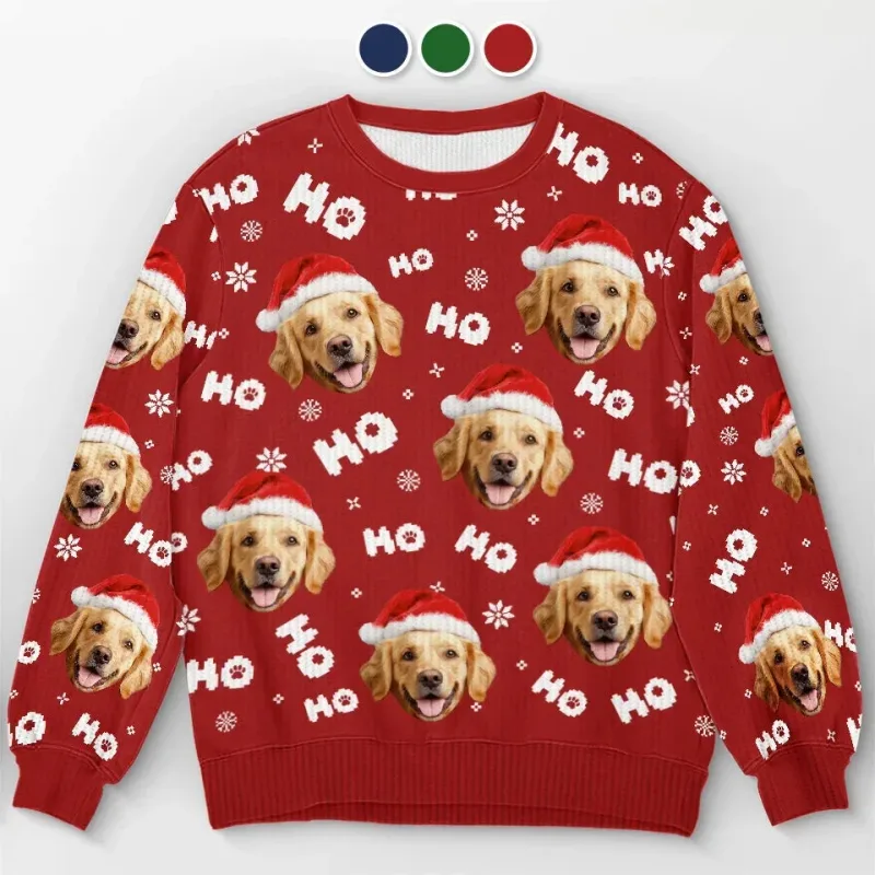 Personnalisez votre photo impression 3D pull de Noël laid bricolage visage famille pulls image drôle sweat-shirt personnalisé cadeau de Noël unisexe