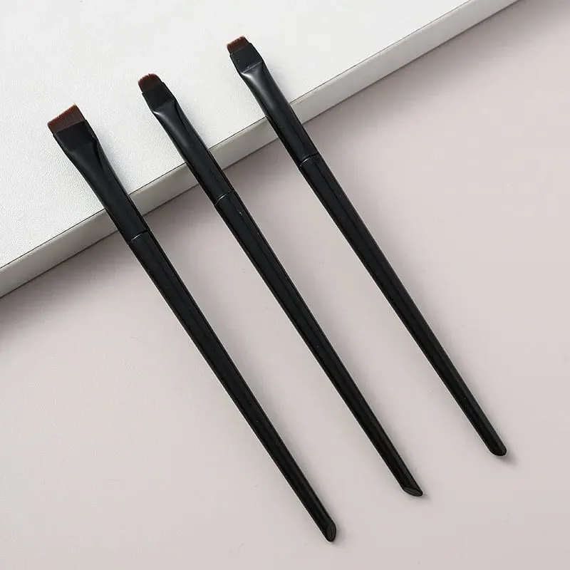 3pcs/set Blade Eyeliner Brush Eyebrow Brush Portable Flat Fine Eye Liner Brow Contour Makeup Brushes Makeup Brush Set