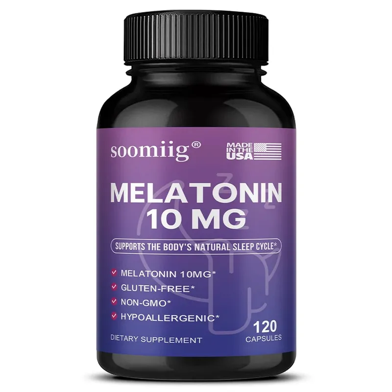 Melatonin 10mg Gummies & Capsules 30/60/120pcs - Fall Asleep Naturally Fight Insomnia Support Immunity & Improve Rest Quality