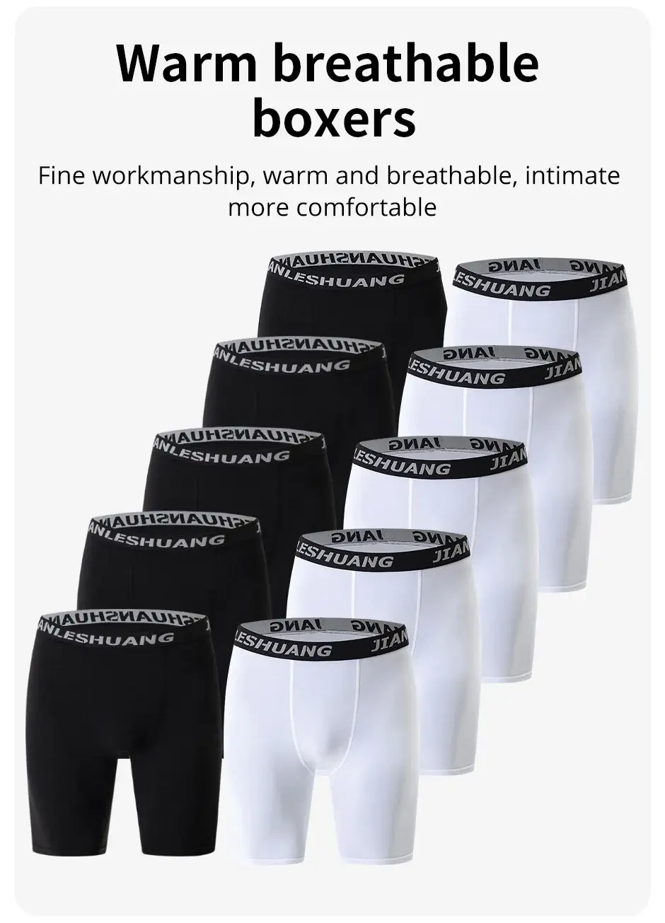 1/5 pezzi da uomo in bianco e nero classico ciclismo intimo lungo multi-size corsa fitness pantaloncini da allenamento completi adolescenti — image 4